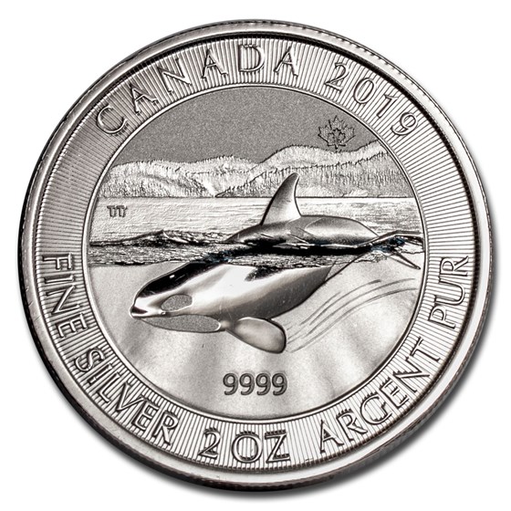 2019 Canada 2 oz Silver Orca Whale BU 2019 Canada 2 oz Silver Orca Whale BU